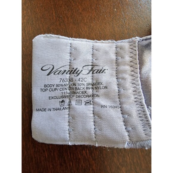 Vanity Fair Bra Women's Heathered Purple Style 76338 Size 42C - Picture 6 of 6